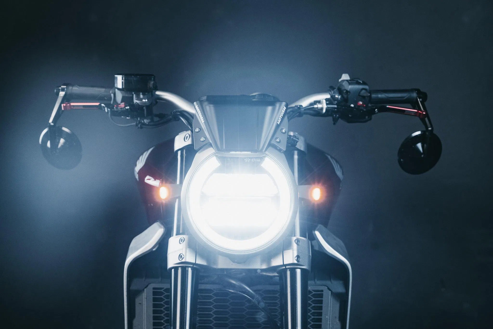 Honda Gabelschelle mit integriertem Blinker - Type Three (Paar)