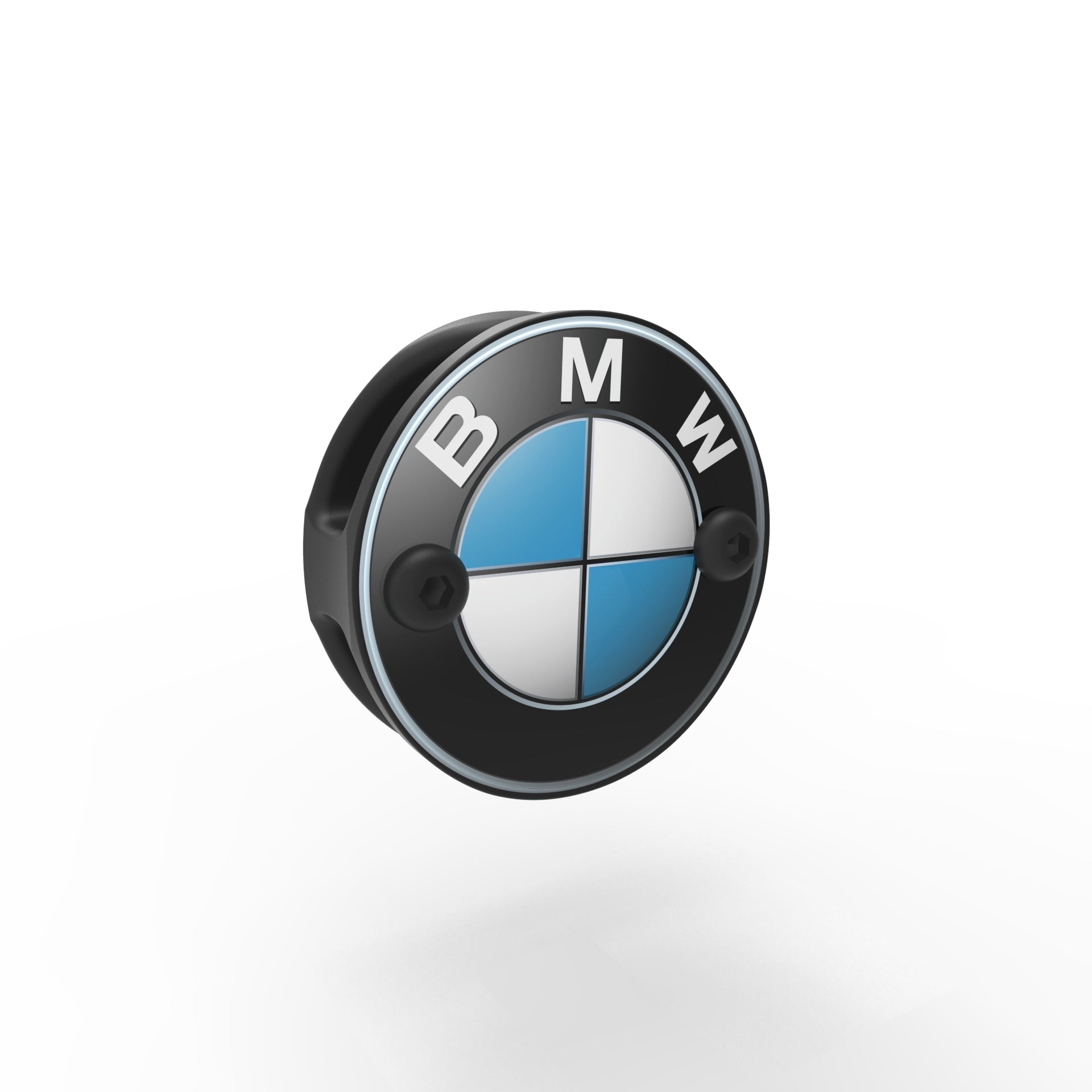 Brushed aluminum screw-on emblem BMW R-18